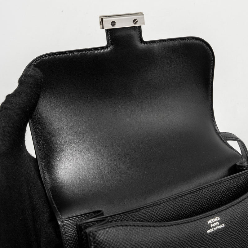 Hermes Mini Constance Epsom Black SHW Stamp B