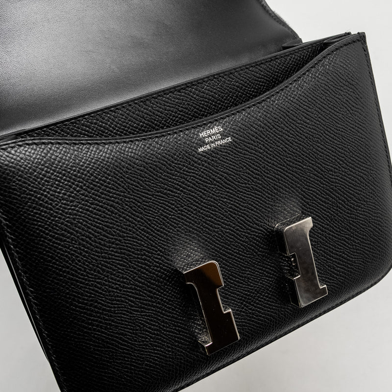 Hermes Mini Constance Epsom Black SHW Stamp B