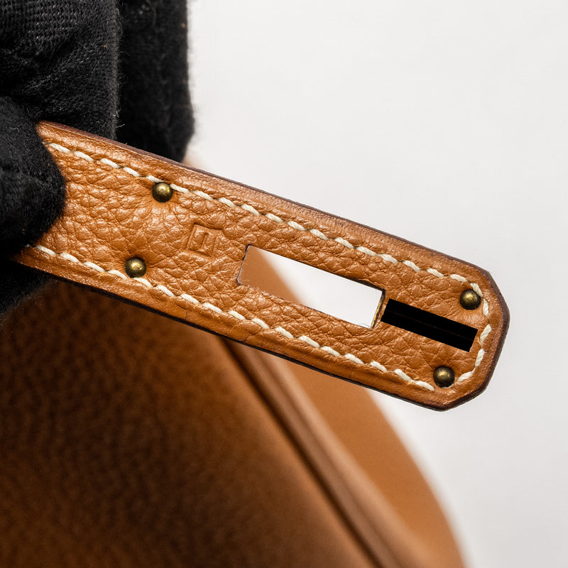 Hermes Birkin 35 Togo Gold GHW Stamp Square I