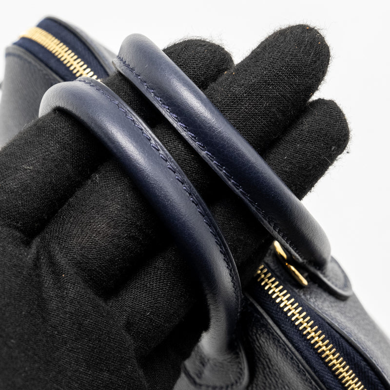 Hermes Mini Bolide Evercolor Blue Nuit GHW Stamp B