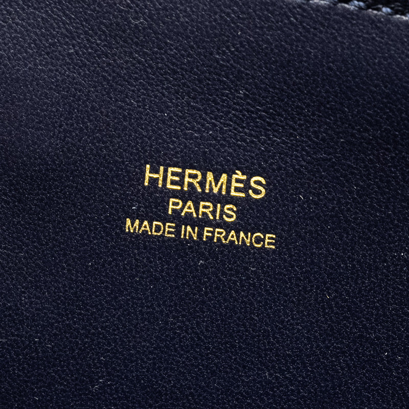 Hermes Mini Bolide Evercolor Blue Nuit GHW Stamp B