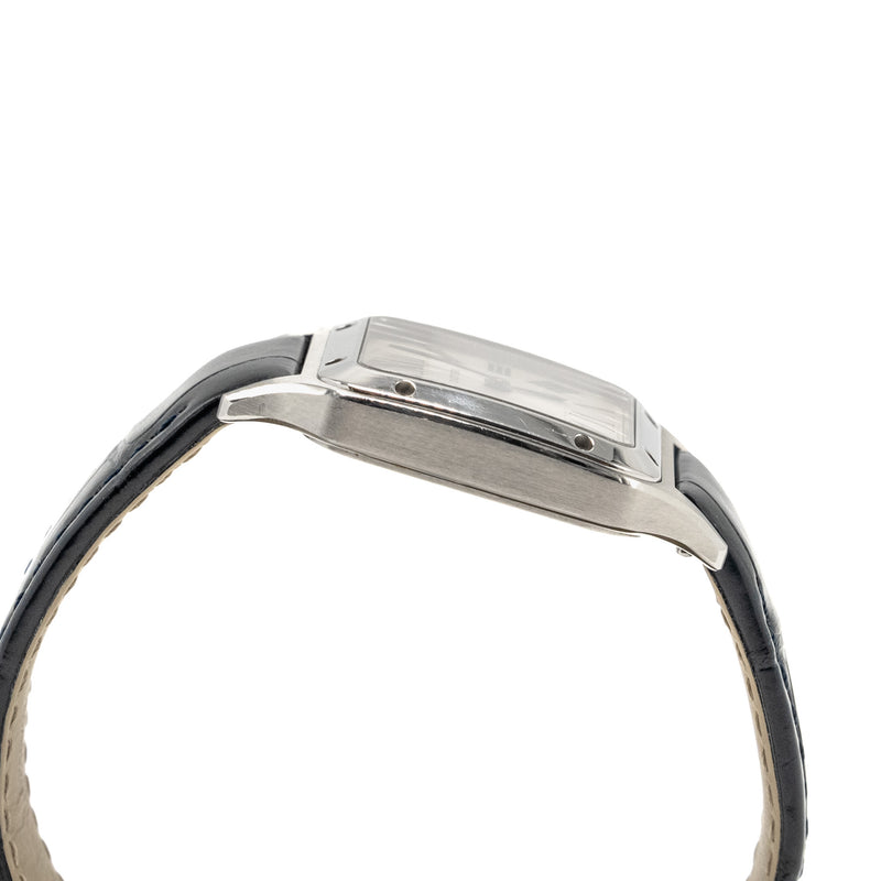 Cartier Santos-Dumont Watch, Small Model, Steel Case with Alligator Strap Model: CRWSSA0023