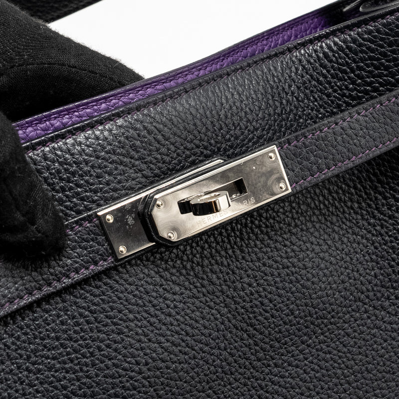 Hermes SO Kelly 26 Clemence Vert/ Iris SHW Stamp Square Q