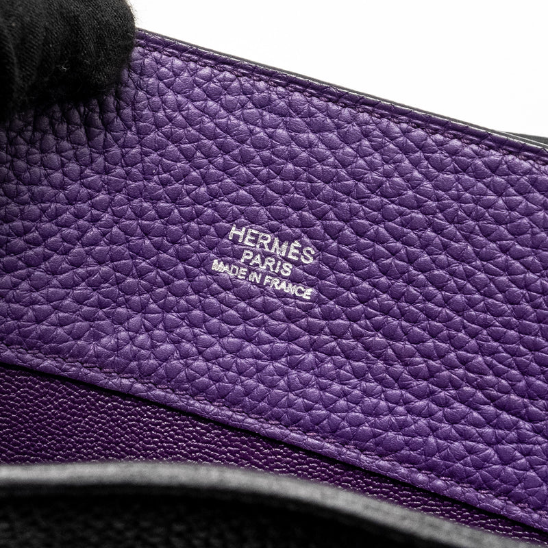 Hermes SO Kelly 26 Clemence Vert/ Iris SHW Stamp Square Q