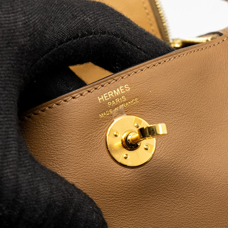 Hermes Mini Lindy Swift Alezan/Biscuit GHW Stamp Z