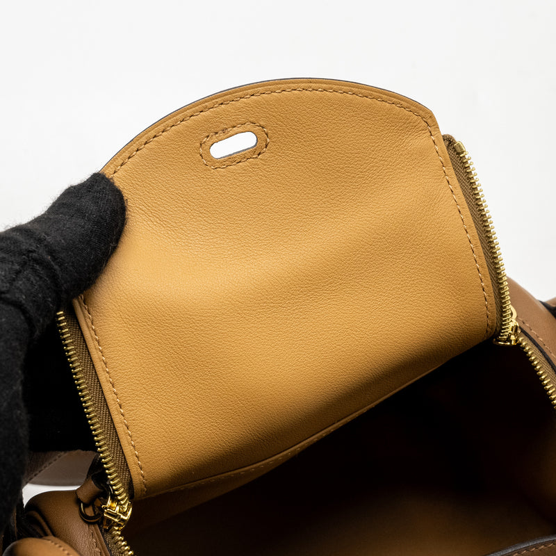 Hermes Mini Lindy Swift Alezan/Biscuit GHW Stamp Z