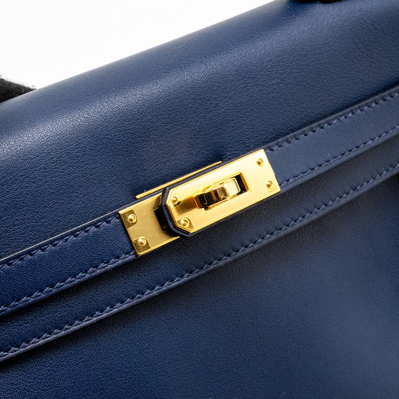 Hermes Kelly 25 Swift Bleu Navy GHW Stamp Y