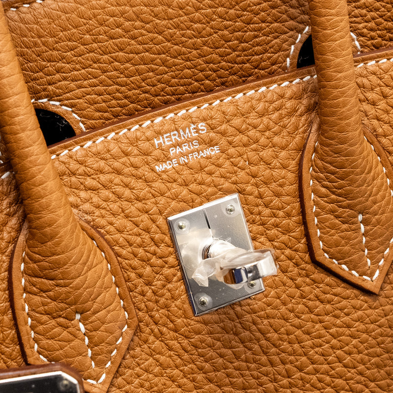 Hermes Birkin 25 Togo Gold SHW Stamp W