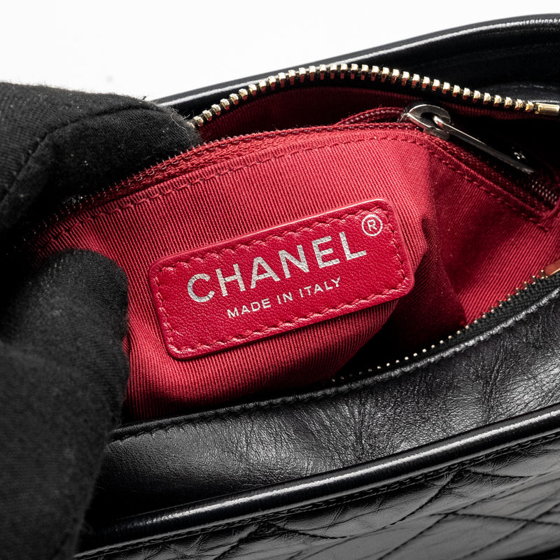 Chanel Small Gabrielle Hobo Bag Calfskin Black Multicolour Hardware