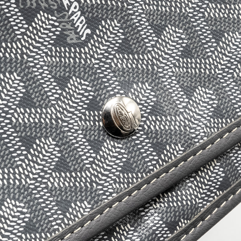 Goyard Plumet Pochette Pocket Wallet Goyardline Canvas Grey SHW