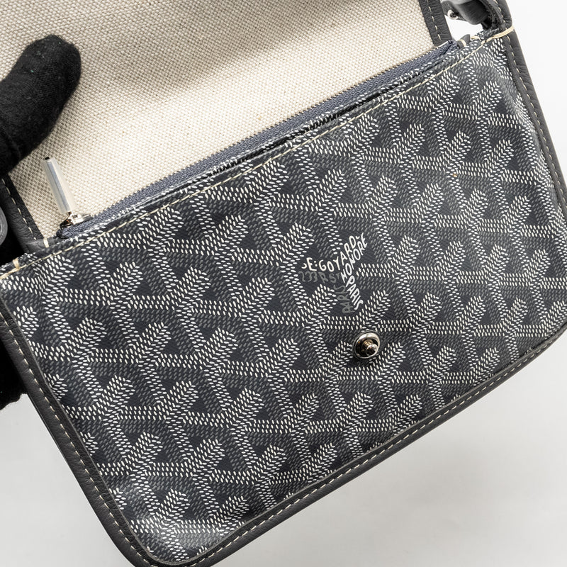 Goyard Plumet Pochette Pocket Wallet Goyardline Canvas Grey SHW