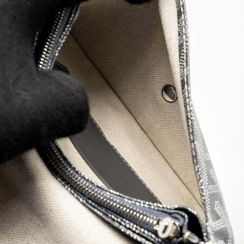 Goyard Plumet Pochette Pocket Wallet Goyardline Canvas Grey SHW