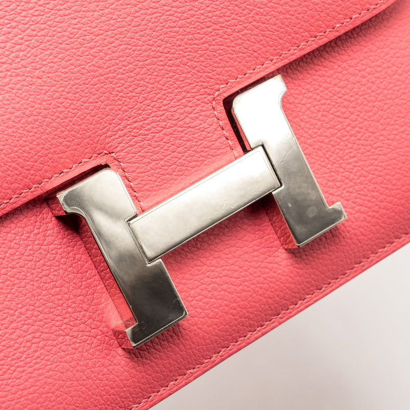 Hermes Mini Constance Evercolor 8W Rose Azalee SHW Stamp D