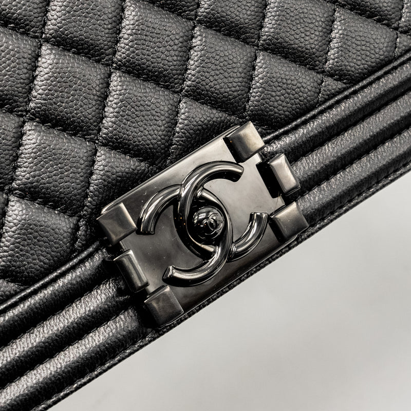 Chanel New Medium Boy Bag Caviar So Black