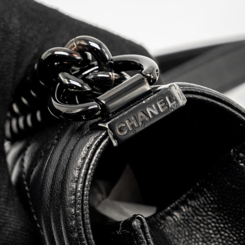 Chanel New Medium Boy Bag Caviar So Black