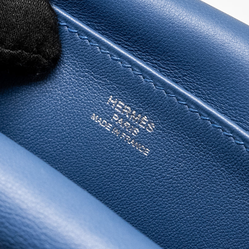Hermes Mini Halzan 22 Swift Blue Agate SHW stamp A