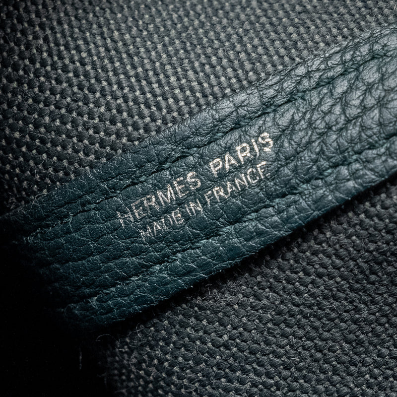 Hermes Garden Party 30 canvas / NEGONDA Vert Rousseau / Vert Cypres SHW stamp D