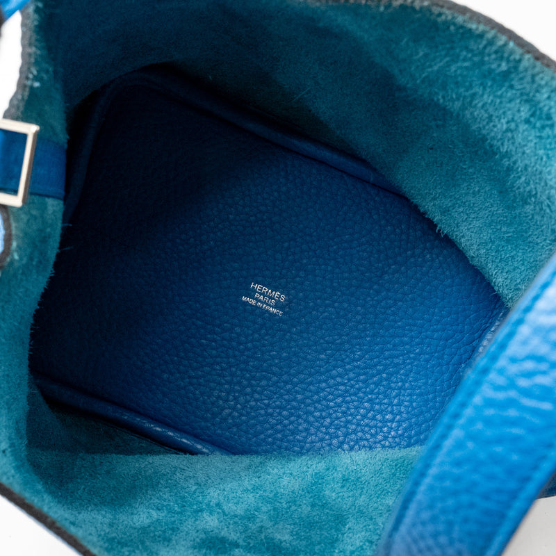 Hermes Picotin 18 Lock Bag Clemence B3 Bleu Zanzibar SHW Stamp A