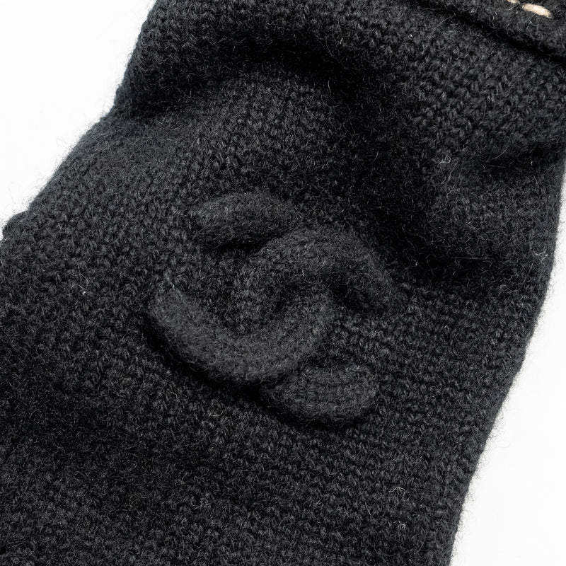 Chanel CC Logo Gloves Cashmere/Viscose Black/Multicolour