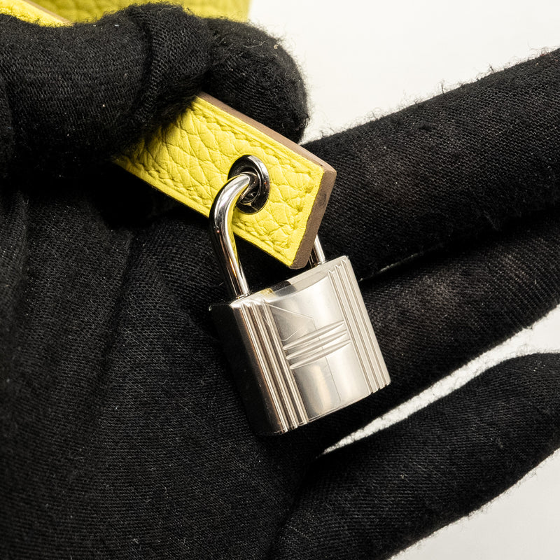Hermes Picotin 18 Lock Bag Clemence Limoncello SHW Stamp U