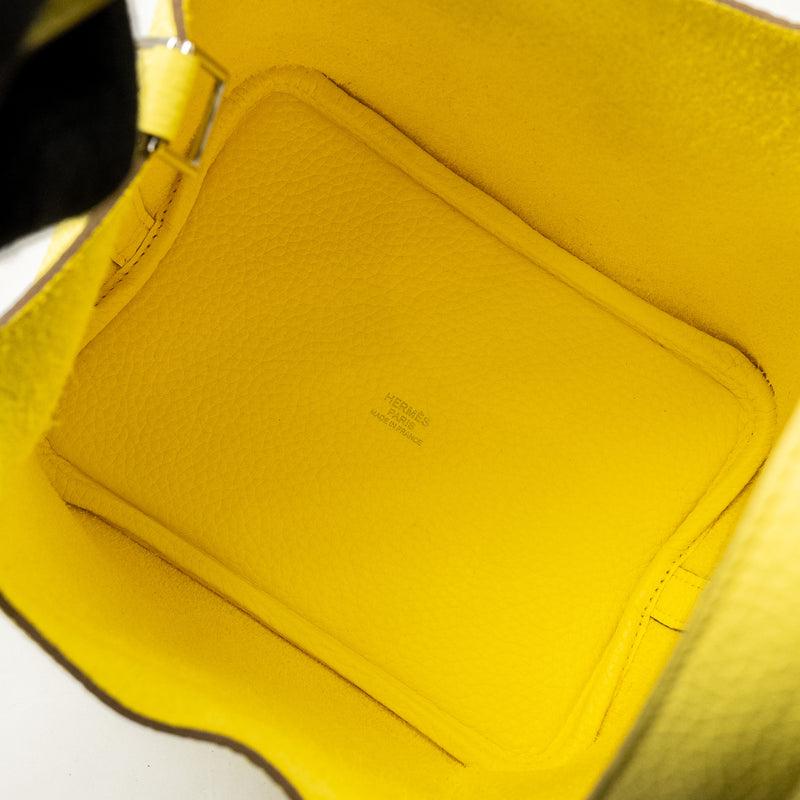 Hermes Picotin 18 Lock Bag Clemence Limoncello SHW Stamp U