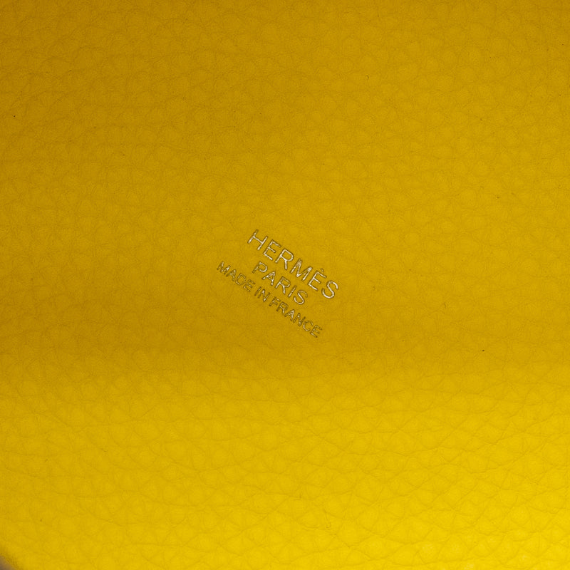 Hermes Picotin 18 Lock Bag Clemence Limoncello SHW Stamp U