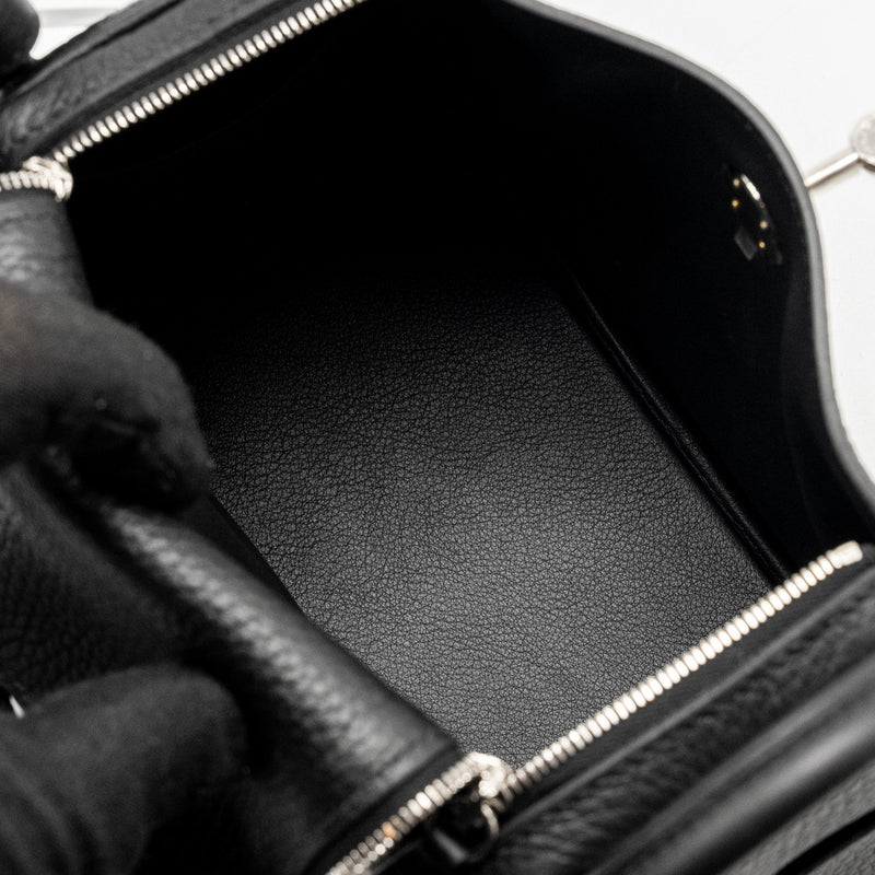 Hermes Mini Lindy Clemence Black SHW Stamp U