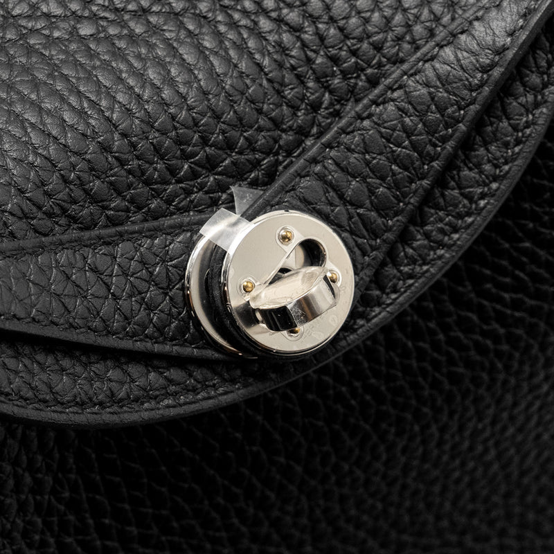 Hermes Mini Lindy Clemence Black SHW Stamp U
