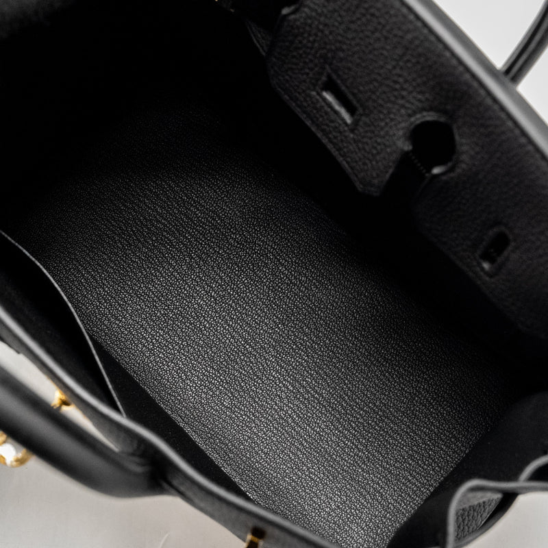 Hermes Birkin 25 Togo Black GHW Stamp B