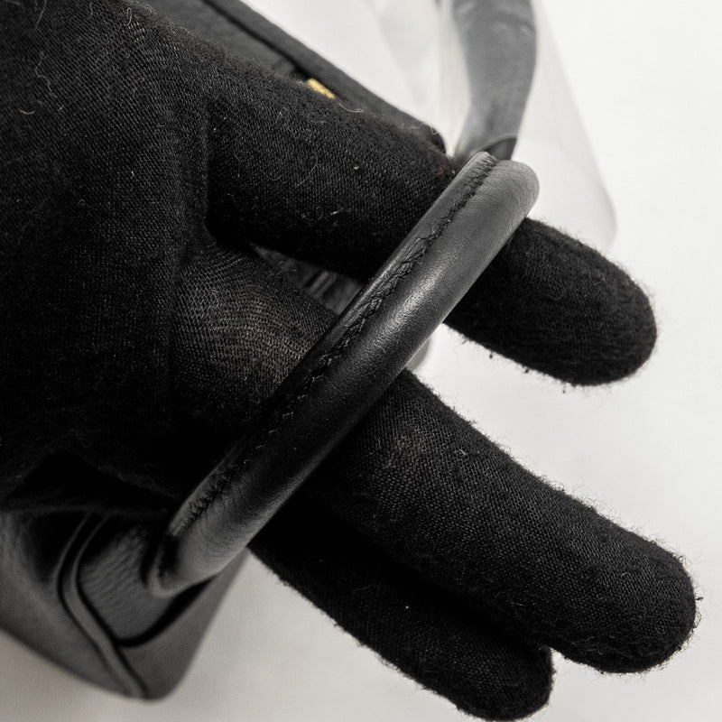 Hermes Mini Lindy II Clemence Black GHW Stamp W