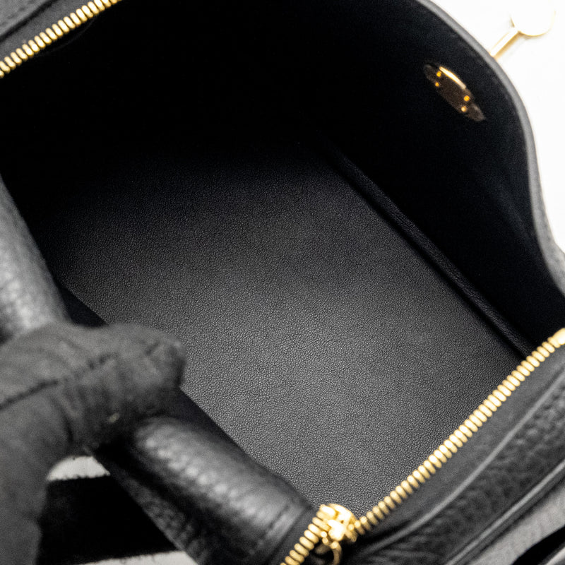 Hermes Mini Lindy II Clemence Black GHW Stamp W
