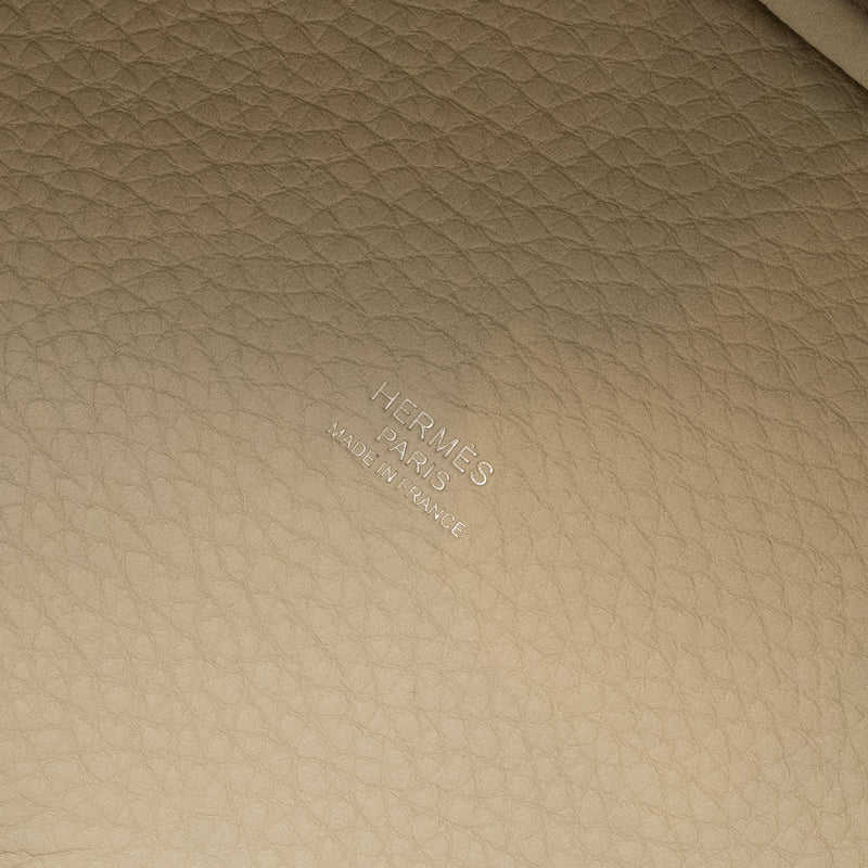 Hermes Picotin 18 Lock Bag Clemence Beton SHW Stamp W