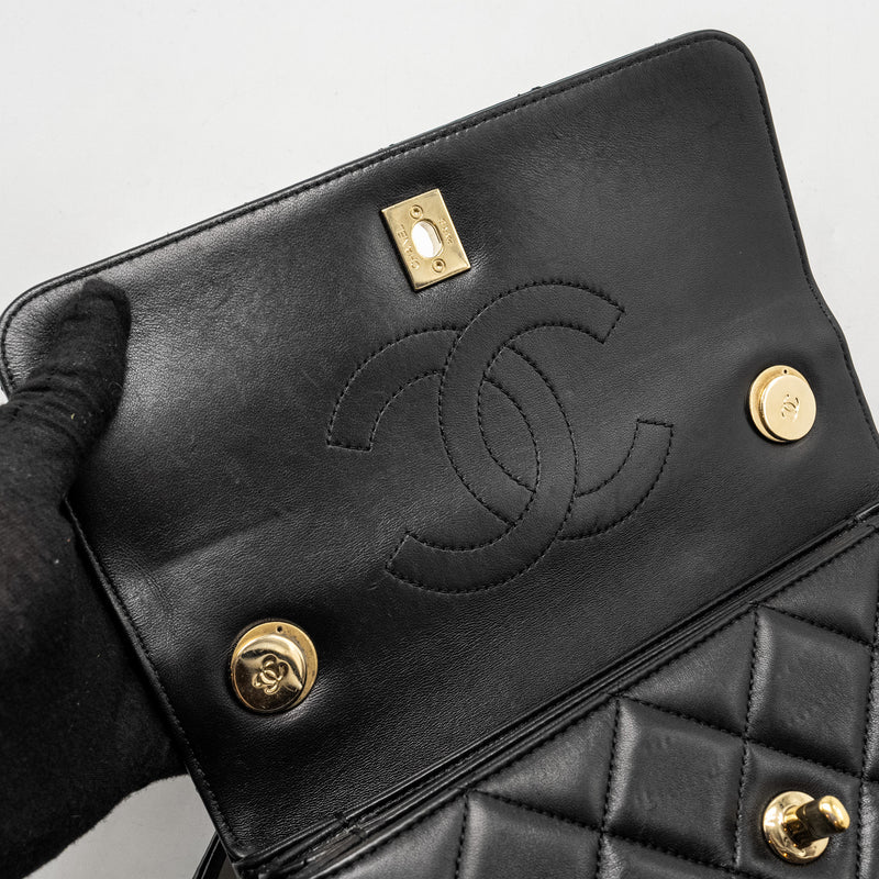 Chanel Small Trendy CC flap Bag Lambskin Black GHW