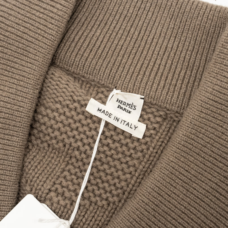 Hermes Size 38 Pull Inspi Cape wool Gris Etoupe