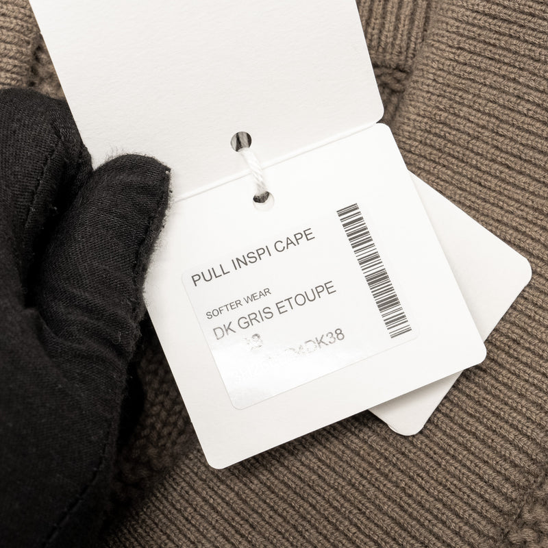 Hermes Size 38 Pull Inspi Cape wool Gris Etoupe