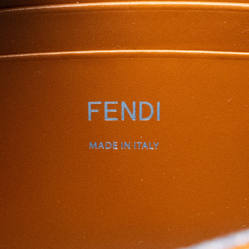 Fendi Mini Baguette Denim Light Blue FF Embroidery SHW