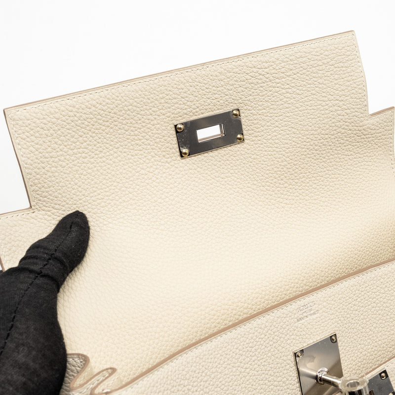 Hermes Kelly Messenger PM Togo Craie SHW Stamp W