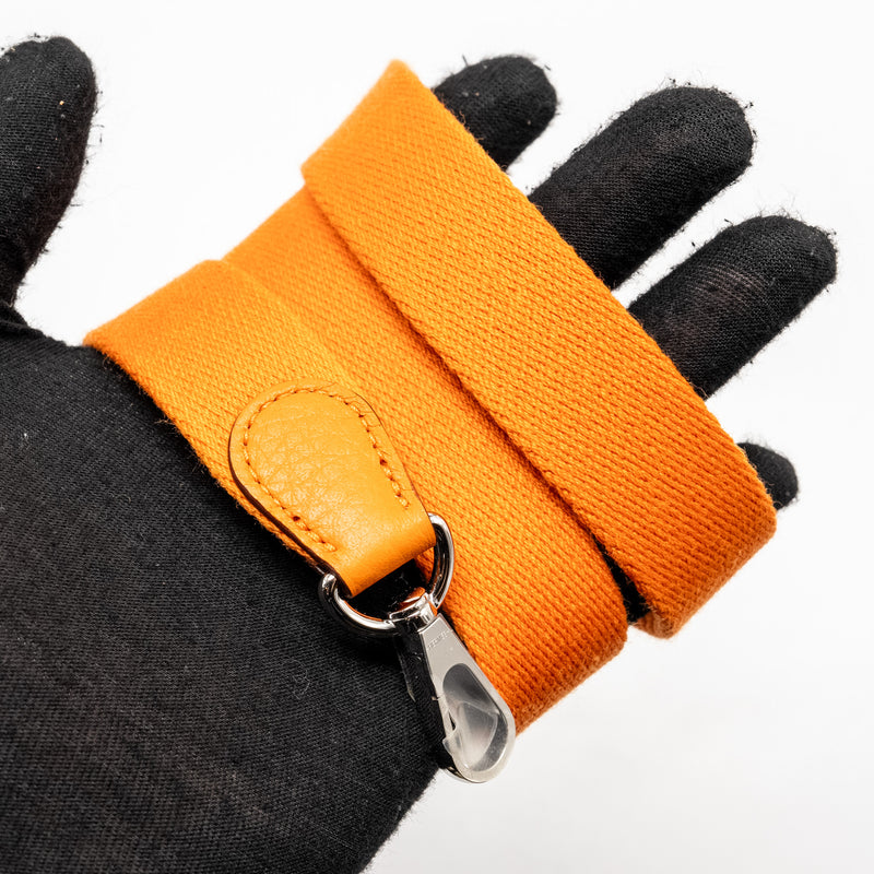 Hermes Mini Evelyn Clemence Orange SHW Stamp W