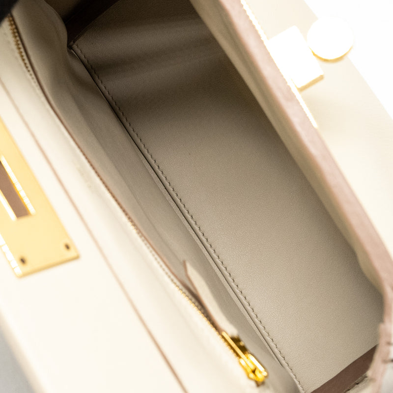 Hermes Mini 24/24 2424-21 Bag Evercolor/ Swift Beton GHW Stamp B