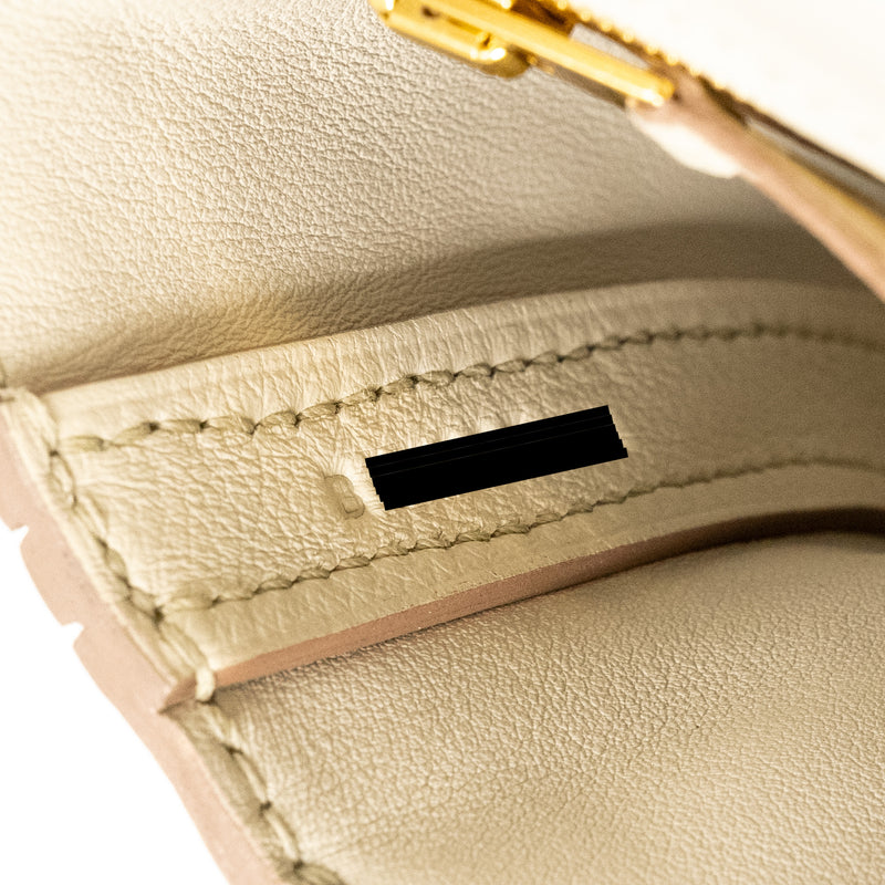 Hermes Mini 24/24 2424-21 Bag Evercolor/ Swift Beton GHW Stamp B