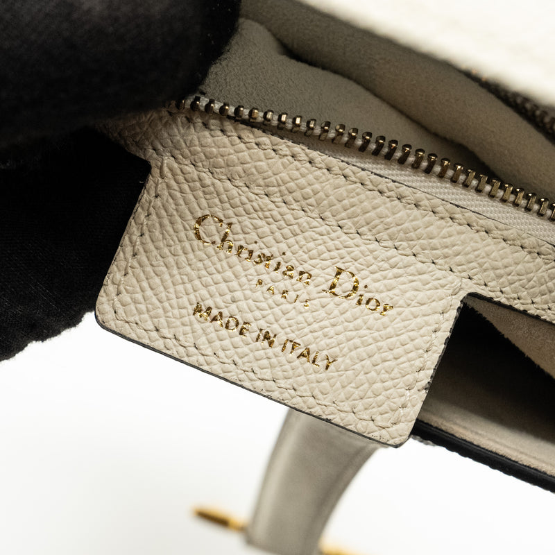 Dior Medium Saddle Bag Calfskin WHITE GHW