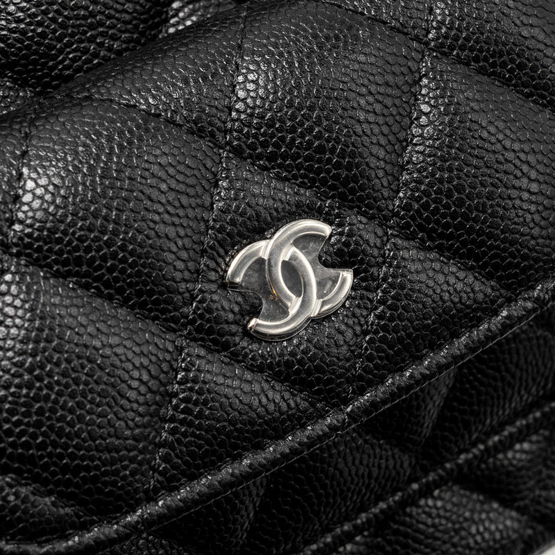 Chanel 24P Mini Backpack/Crossbody Bag Caviar Black SHW (Microchip)