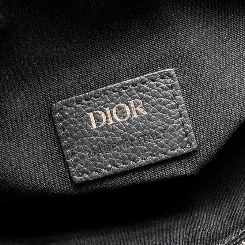 Dior Homme Saddle Bag Oblique Jacquard Beige/Black GHW