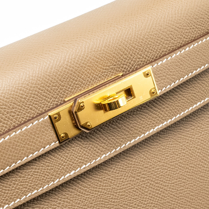 Hermes Kelly 28 Epsom Etoupe GHW Stamp B