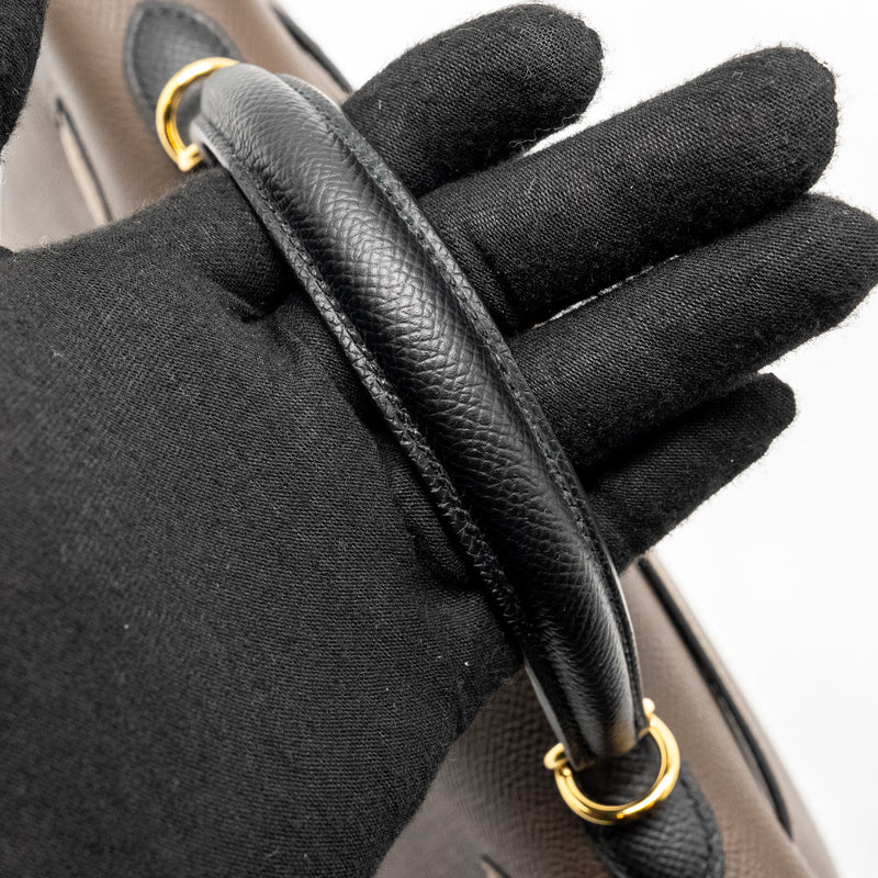 Hermes Kelly 25 Epsom Ecorce/Etoupe/Noir GHW Stamp B