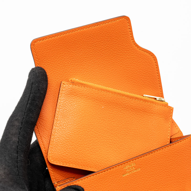 Hermes Roulis Slim Evercolor Orange GHW Stamp U