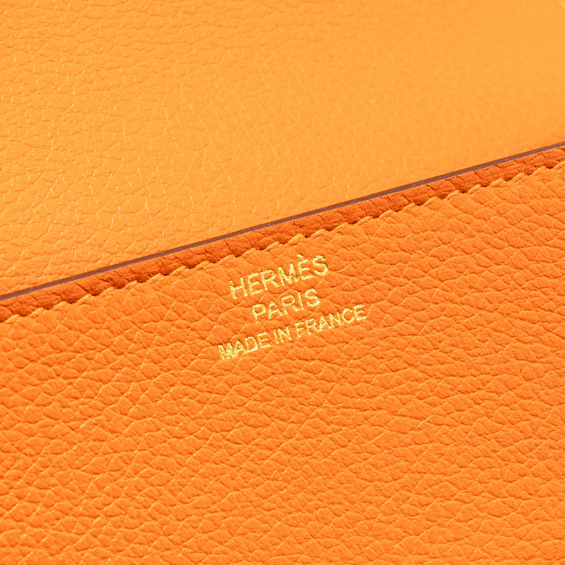 Hermes Roulis Slim Evercolor Orange GHW Stamp U