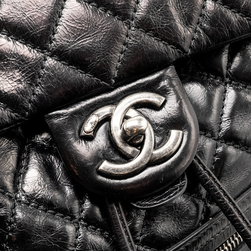 Chanel Mountain Backpack Quilted Calfskin Black Ruthenium Hardware