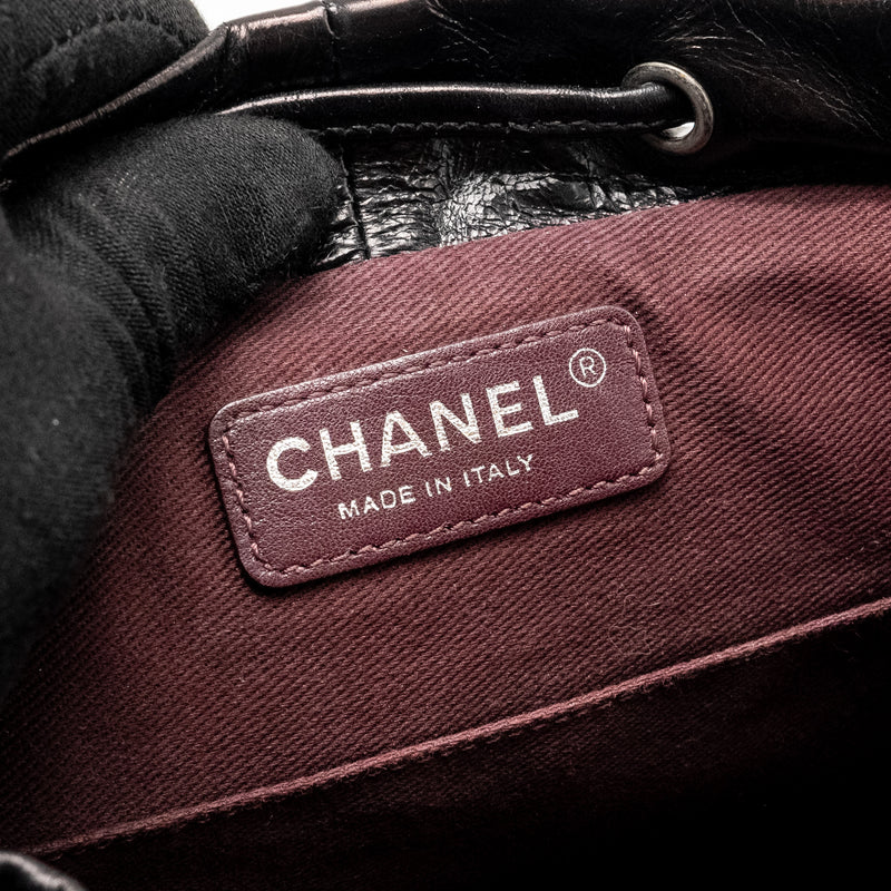 Chanel Mountain Backpack Quilted Calfskin Black Ruthenium Hardware