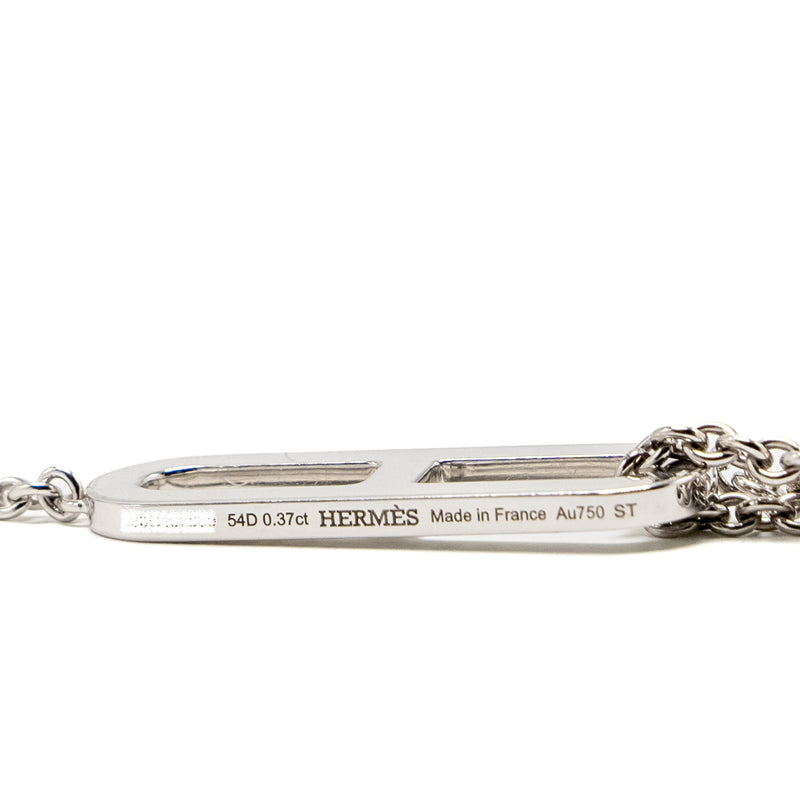 Hermes Size ST Ever Chaine D’Ancre Lariat Necklace White Gold,Diamonds